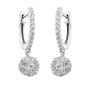 0.63ct Drop Dangle Round Halo Huggie Natural Diamond Fashion