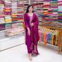 Crepe Suit Hand Work Neck Style