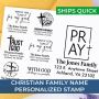 Custom Christian Address Stamp – Cross Return Address
