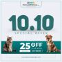 10.10 Pet Care Sale - 25% Off!