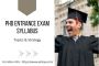 PhD Entrance Exam Syllabus: Topics & Strategy PhD Entrance Exam Syllabus: Topics & Strategy