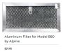 Replacement filter for Alpine 880