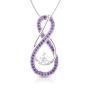 Stunning February Purple Amethyst Infinity Necklace!