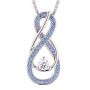 March Blue Aquamarine Infinity Birthstone Necklace at AJLuxe