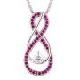 July Ruby Red Infinity Necklace Available at AJLuxe!