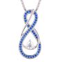 Get the September Sapphire Blue Infinity Necklace at AJLuxe!