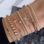 Elegant Pave and Sapphire Evil Eye Cuban Bracelet in 14k Yel