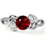 Round Three Stone Ring Setting (0.49cttw)