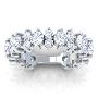 Three Fourth Eternity Diamond Round Layered Prong Wedding Ri
