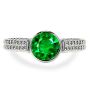 Vintage-Style Bezel-Set Emerald Rope Ring (0.50ct)
