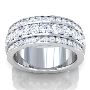 Prong-Set Half Eternity Diamond Wedding Ring