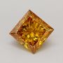 Exquisite Princess Cut Fancy Vivid Yellow Lab Grown Diamond