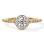 Brilliant Round Shape Lab Diamond Engagement Ring
