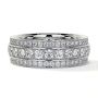 Classic Half Eternity Round Prong Set Women Wedding Ring