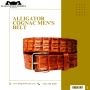 Luxurious Alligator Cognac Men’s Belt – Perfect Blend of Sty