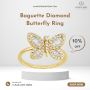 Baguette Diamond Butterfly Ring