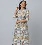 3/4 Sleeve Floral Print Kurta 