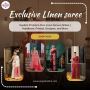 Shop Designer Pure Linen Sarees Online | angoshobha