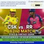 Live IPL Betting – Join Reddy Anna Exchange for CSK vs RR 62