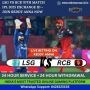 Match 70: LSG vs RCB – Play Big with Reddy Anna Book ID Toda