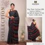 Buy Pure Cotton Silk Sarees Online | Ajrakh Print Sarees