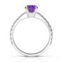 Amethyst and Diamond Engagement Ring