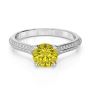 Yellow Sapphire Diamond Engagement Ring