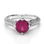 Ruby and Diamond Engagement Ring
