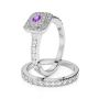 Amethyst and Diamond Bridal Set