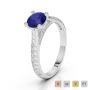 Blue Sapphire and Diamond Wedding Ring Sets