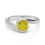 Yellow Sapphire Ring Wedding Set