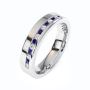 Blue Sapphire Eternity Band White Gold