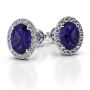 Tanzanite Halo Earrings Tanzanite Halo Earrings