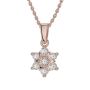 Diamond Cluster Necklace Yellow Gold