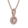 Diamond Halo Pendant Necklace