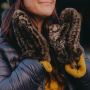 Stay Warm in Style with Luxurious Sustainable Fur Mittens