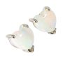 A GARDEN OF EDEN 14KT WHITE GOLD AUSTRALIAN WHITE OPAL STUD 