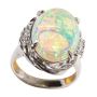 A COSMIC WONDER PLATINUM & DIAMOND AUSTRALIAN OPAL RING