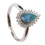 1 CONFETTI PRINCESS STERLING SILVER AUSTRALIAN OPAL RING