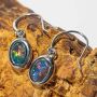 ENCHANTED 14KT WHITE GOLD AUSTRALIAN OPAL DROP EARRINGS