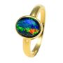 * DIGI GLITZ STERLING SILVER AUSTRALIAN OPAL RING