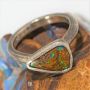 MY OPAL CREATION STERLING SILVER AUSTRALIAN SOLID OPAL RING