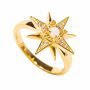 * BEL AIR 18KT YELLOW GOLD PLATED AUSTRALIAN WHITE OPAL RING