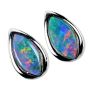 * 1 FRUITY PEBBLES STERLING SILVER AUSTRALIAN OPAL STUD EARR