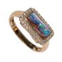 *CORAL SEA 14KT YELLOW GOLD & DIAMOND AUSTRALIAN BOULDER OPA