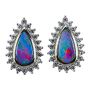* DIVINE STORY STERLING SILVER AUSTRALIAN OPAL STUD EARRINGS