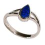 *DARK SEA STERLING SILVER AUSTRALIAN OPAL RING