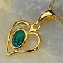 * MIDORI 18KT GOLD PLATED AUSTRALIAN OPAL NECKLACE
