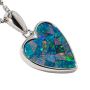 * A TOKEN OF GRATITUDE STERLING SILVER AUSTRALIAN OPAL HEART