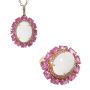 PINK DREAMS 14KT GOLD DIAMOND & PINK SAPPHIRE AUSTRALIAN OPA